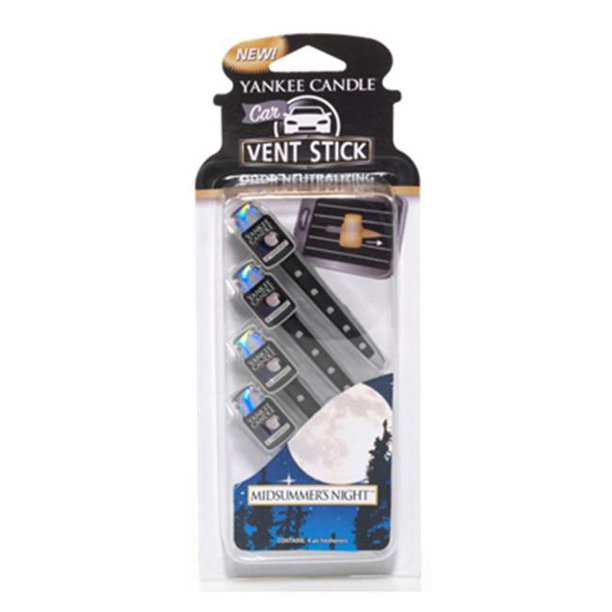 Yankee Candle 1194390 Midsummers Night Car Vent Sticks Air Freshener, 4