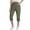 Army Green, variant on Fnooota Capri Pants for Women 2025, Casual Trendy Multi-pockets Elastic Waist Cargo Pants Gray Size 2XL