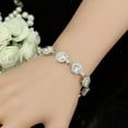 thumbnail image 5 of Fashion Multicolored Round Pave CZ Stone Bracelet for Women Brides Wedding Party, 5 of 9