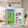 thumbnail image 2 of BANGSON 3.2 Cu.Ft Mini Fridge with Freezer, Small Refrigerator with Adjustable Door - 5-Temp Control, Energy Efficient, Low Noise for Bedroom, Dorm, Office, Pink, 2 of 6