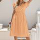 thumbnail image 2 of Vestido informal de mujer con cuello en V y cintura lisa - Tejido de poliéster - Estilo fresco - Tallas S-XL, 2 of 6