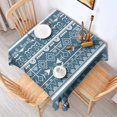 thumbnail image 2 of Blue Geometric Triangle Arrow Pattern Square Tablecloth,Waterproof Square Table Cover,Wipeable Spillproof Washable Table Cover for Home Kitchen Party Decor 42"X42"(107x107cm), 2 of 6