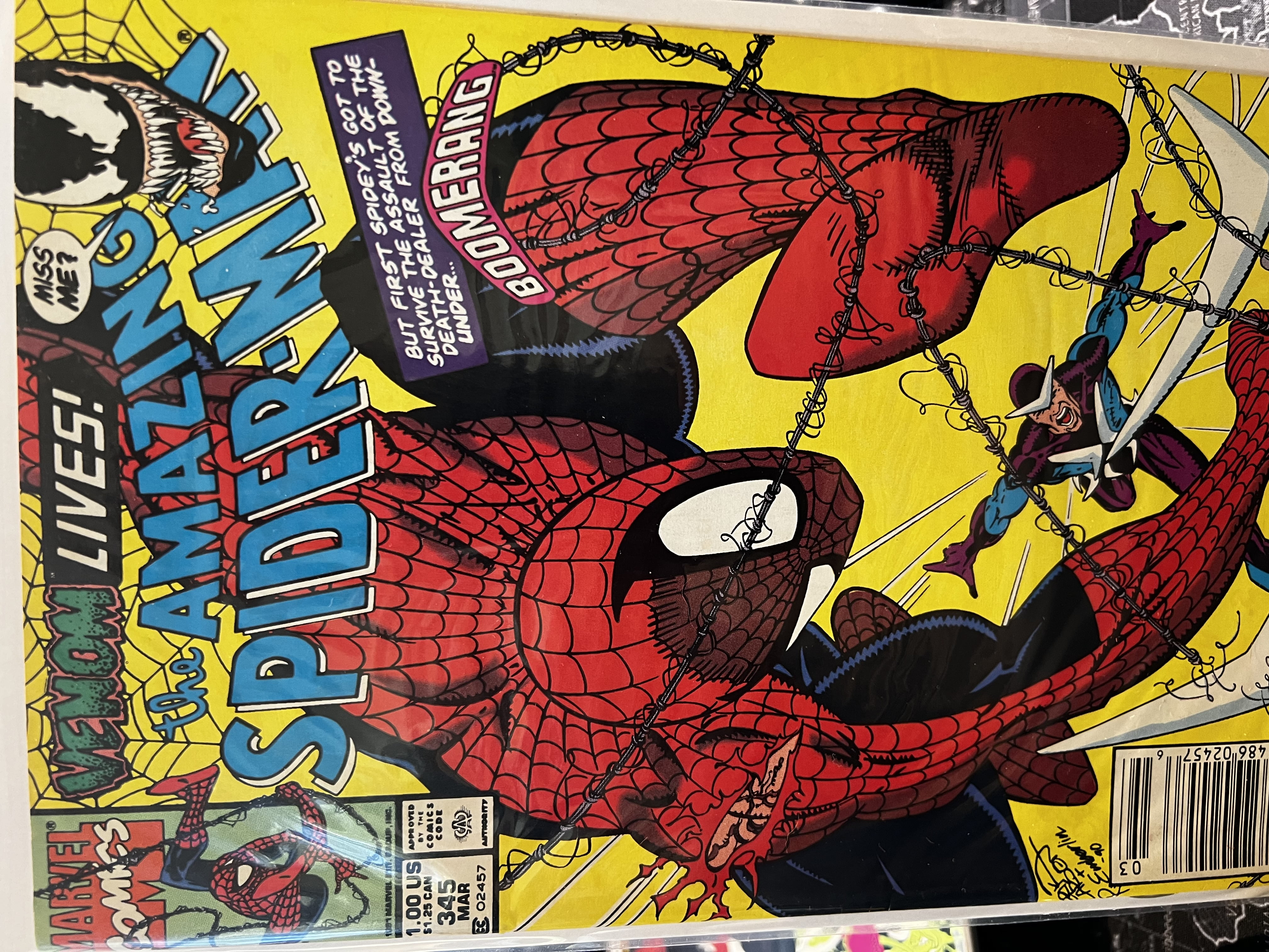 The Amazing Spider-Man #345 Newsstand Variant (Marvel Comics March 1991)
