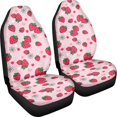 thumbnail image 3 of XYZCANDO Seat Covers Daisy and Strawberry Design Set of 2 Car Front Seat Covers Soft SUV Truck Van Breathable Easy to Install Car Seat Covers, 3 of 10