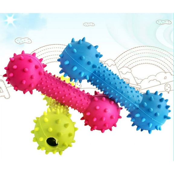 Pet Dog Puppy Rubber Teeth Chew Play Training Toys TRP Rubber Safe Dental Cleaning Interactive Toy Cute Lightweight