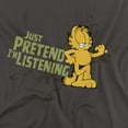 thumbnail image 2 of Garfield T-Shirt Just Pretend Im Listening Unisex Graphic Tee For Men & Women, 2 of 7