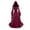 Red, variant on Turilly Women's Fashion Long Sleeve Hooded Gothic Dress Floor Length Cosplay Dress