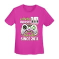 thumbnail image 4 of Level 10 Unlocked Awesome 2011 Women'S Basic Short Sleeve T-Shirt Fuchusia Large, 4 of 5