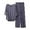 Dark Gray, variant on Women's V-Neck Pajama Set with 3/4 Sleeve Tops and Flowy Wide Leg Pants for Summer Comfort and Relaxation