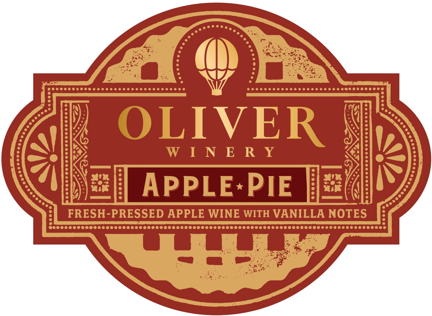 Oliver Apple Pie Wine, Indiana, 8.3% ABV, 750ml Glass Bottle