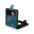 thumbnail image 2 of TECH CIRCLE Wallet Phone Case For Samsung Galaxy Z Flip 5,Premium PU Leather High-quality Durable Shockproof Full Body Protective Phone Cover With Magnetic Buckle Flip Card Pocket Case,Blue, 2 of 8