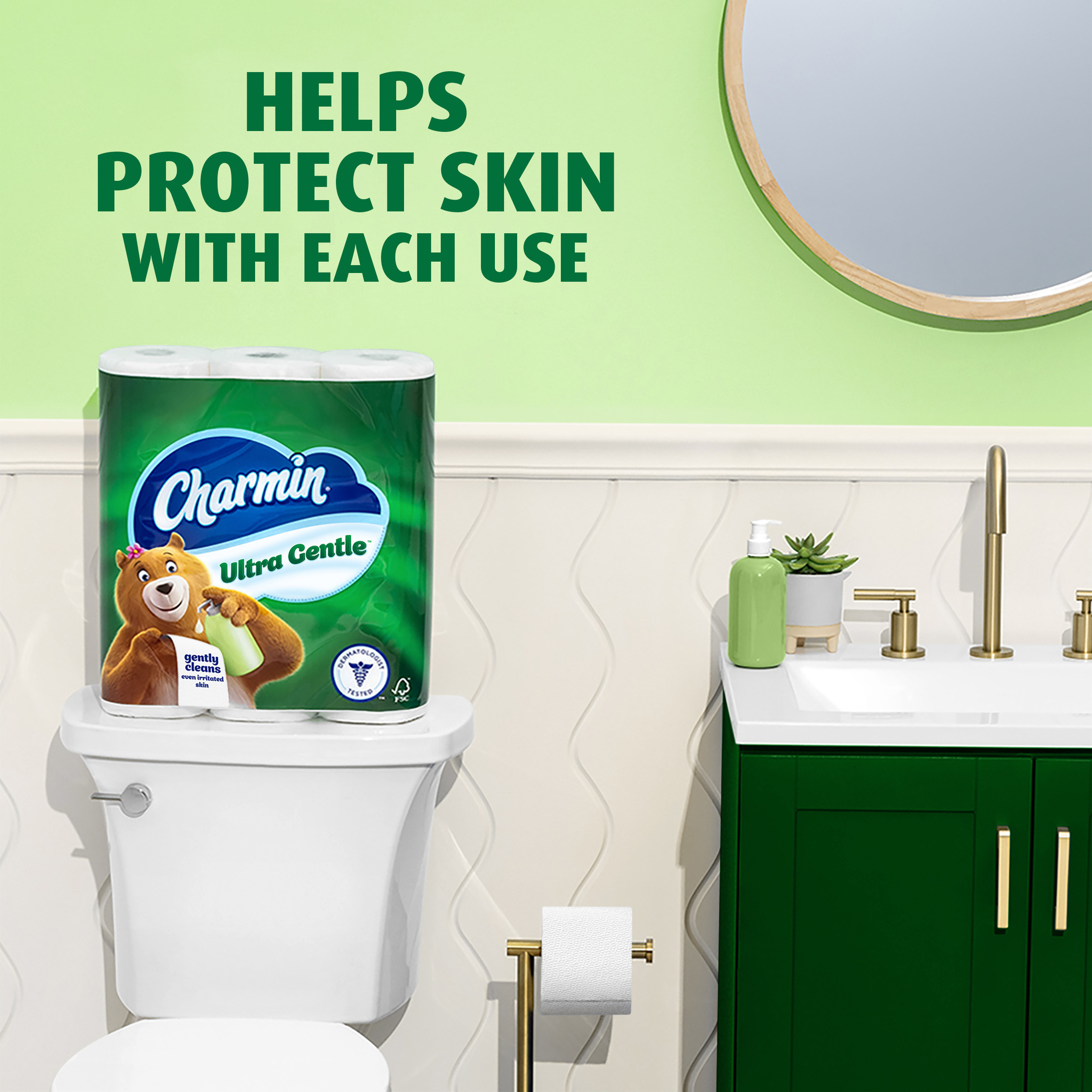 Charmin Ultra Gentle Toilet Paper with Lotion, 18 Mega Rolls photo 4