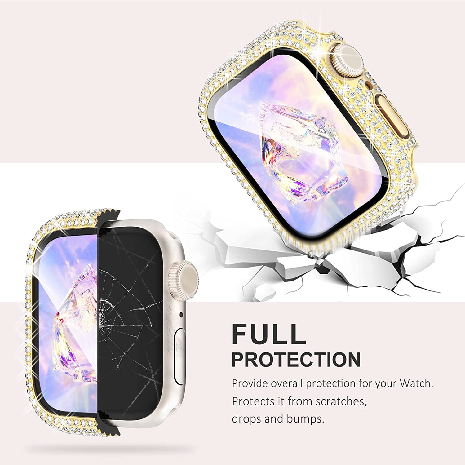 ENKAY HAT-PRINCE For Apple Watch Ultra 49mm Waterproof Case Tempered Glass  Screen Protector Hard PC Full Protection Watch Cover - Dark Blue Wholesale