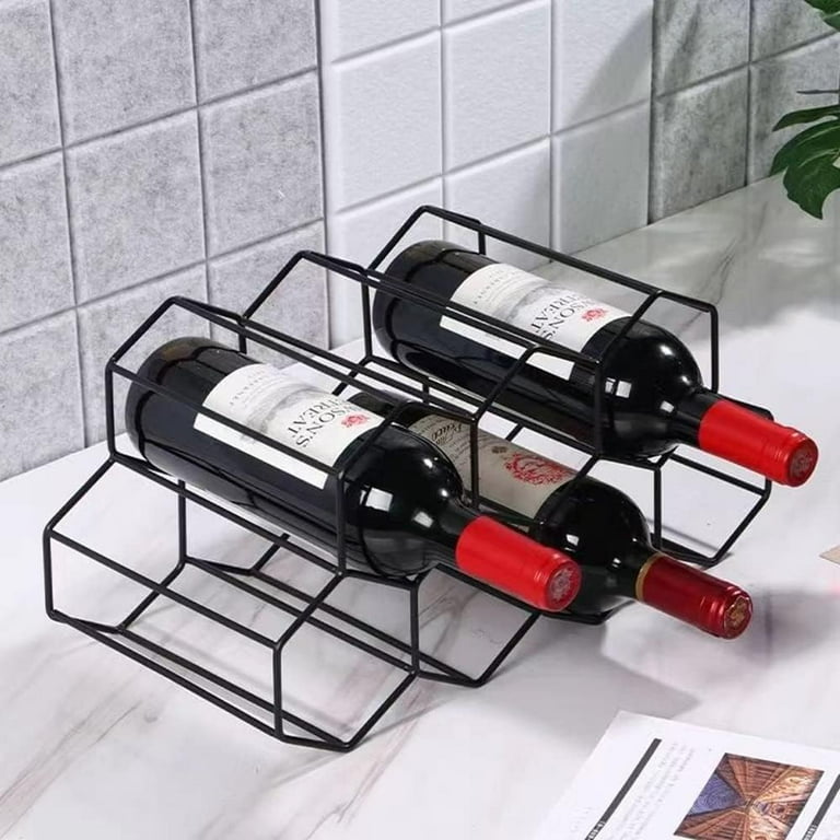 Black tabletop wine rack hotsell