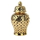 thumbnail image 1 of Tarro de jengibre de cerámica moderno, jarrón para flores, tarros de decorativos, dorado, 1 of 9
