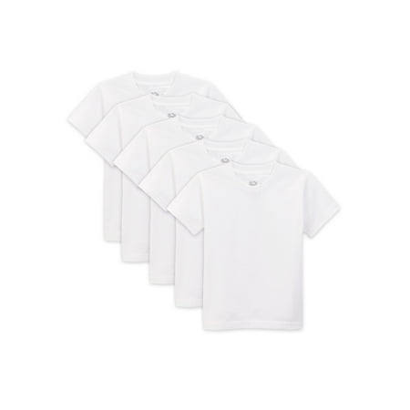 Toddler Boys' White T Shirts, 5 Pack
