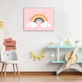 thumbnail image 7 of HVEST Pink Rainbow Canvas Wall Art Cute Cloud Nursery Wall Art Pink Nursery Wall Decor Framed for Girls Bedroom Bathroom Home Decor,16 X 12 inches, 7 of 7