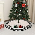 thumbnail image 4 of Christmas Tree Skirt, Holiday Decor, Large Festive Tree Skirt with Storage Pockets for Christmas Decorations, 47.24 Inch Round, Durable Cloth Material, Red Green White, 4 of 7