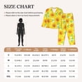 thumbnail image 4 of Fuzoiu Sunflowers2 Print Women's Long-Sleeved Pajama,Lounge Button Down Nightwear,Womens Notch Collar Pajama Set-XX-Large, 4 of 7