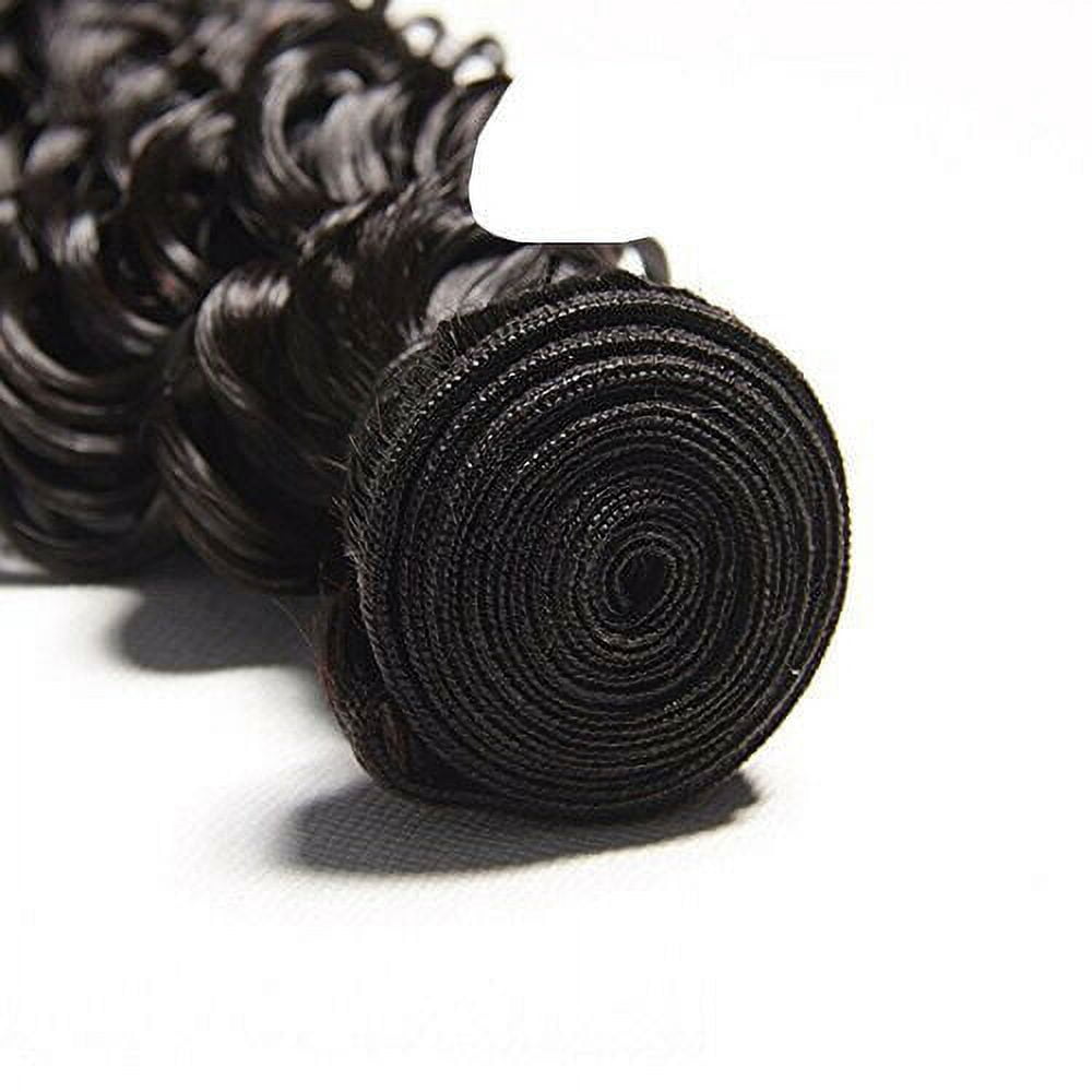 USTAR Unprocessed Remy 9A Human Hair Weave Jerry Curly Natural Black Color 1B - 24,24,26 INCH (3 Bundles)