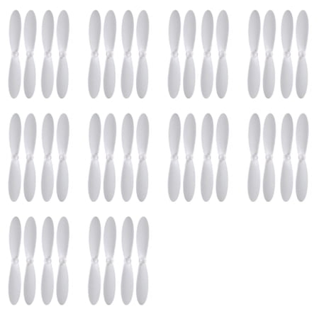 HobbyFlip White Propeller Blades Props Propellers Blade Rotor Set Compatible with Blue Mini Drone 10 Pack