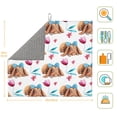 thumbnail image 3 of XMXT Microfiber Drying Mat for Kitchen Counter, Blue Bow Bunny Print Absorbent Dish Drying Mats for Sink Dishes Rack Pad, 16 x 18 inches, 3 of 9