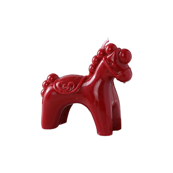 Horse-Shaped Christmas Scented Candle, Red Pony Ornament Birthday Candles, 3.5", Cute Pony Candle Winter Scented Candle Soy Wax Aromatherapy Candle Christmas Holiday Party Decoration