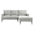 thumbnail image 4 of Modway Evermore Right-Facing Upholstered Fabric Sectional Sofa in Light Gray, 4 of 8