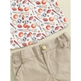 thumbnail image 6 of Bagilaanoe 2pcs Toddler Baby Boy Shorts Set Short Sleeve Print Shirt Tops + Shorts 12M 18M 24M 3T 4T 5T Kids Summer Gentleman Clothes, 6 of 7