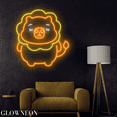 thumbnail image 2 of Glowneon Capybara Lion Neon Light, Wall Decor, Capybara Lover Gifts, 2 of 5