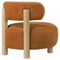 thumbnail image 6 of Coaster Zonie Boucle Upholstered Barrel Back Accent Chair, Orange, 6 of 12