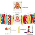 thumbnail image 3 of High Chair Banner Cute Circus Theme Birthday Banner with Cone Hat & Cake Topper, 3 of 6