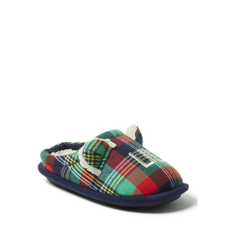 Boys tartan cheap slippers