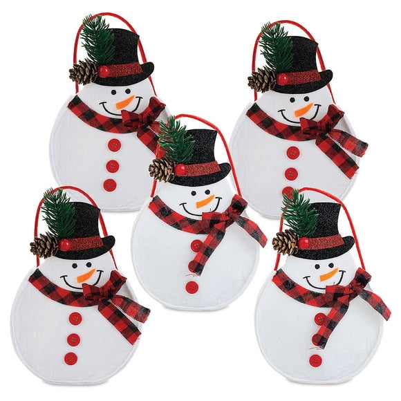 Set de 5 bolsas de fieltro Current Snowman Joy, 13 x 18 cm
