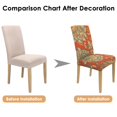 thumbnail image 7 of Classic Artistic Paisley Bohemian Dining Chair Covers 4 Pack Vintage Floral Ethnic Retro Colorful Washable Polyester Stretch Slipcovers Removable Protector for Chic Home, 7 of 7