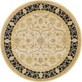 thumbnail image 1 of Unique Loom Tapis Design Floral Français Edinburgh 8' x 8' Rond Beige/noir, 1 of 1