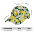 thumbnail image 5 of Goofa Lemon Seamless Pattern Oil Painting Effect Printed Baseball Cap for Men and Women - Adjustable Unisex Hat for Sports and Casual Wear,Sun protection Casual Outdoor Everyday Fashion Cap, 5 of 9