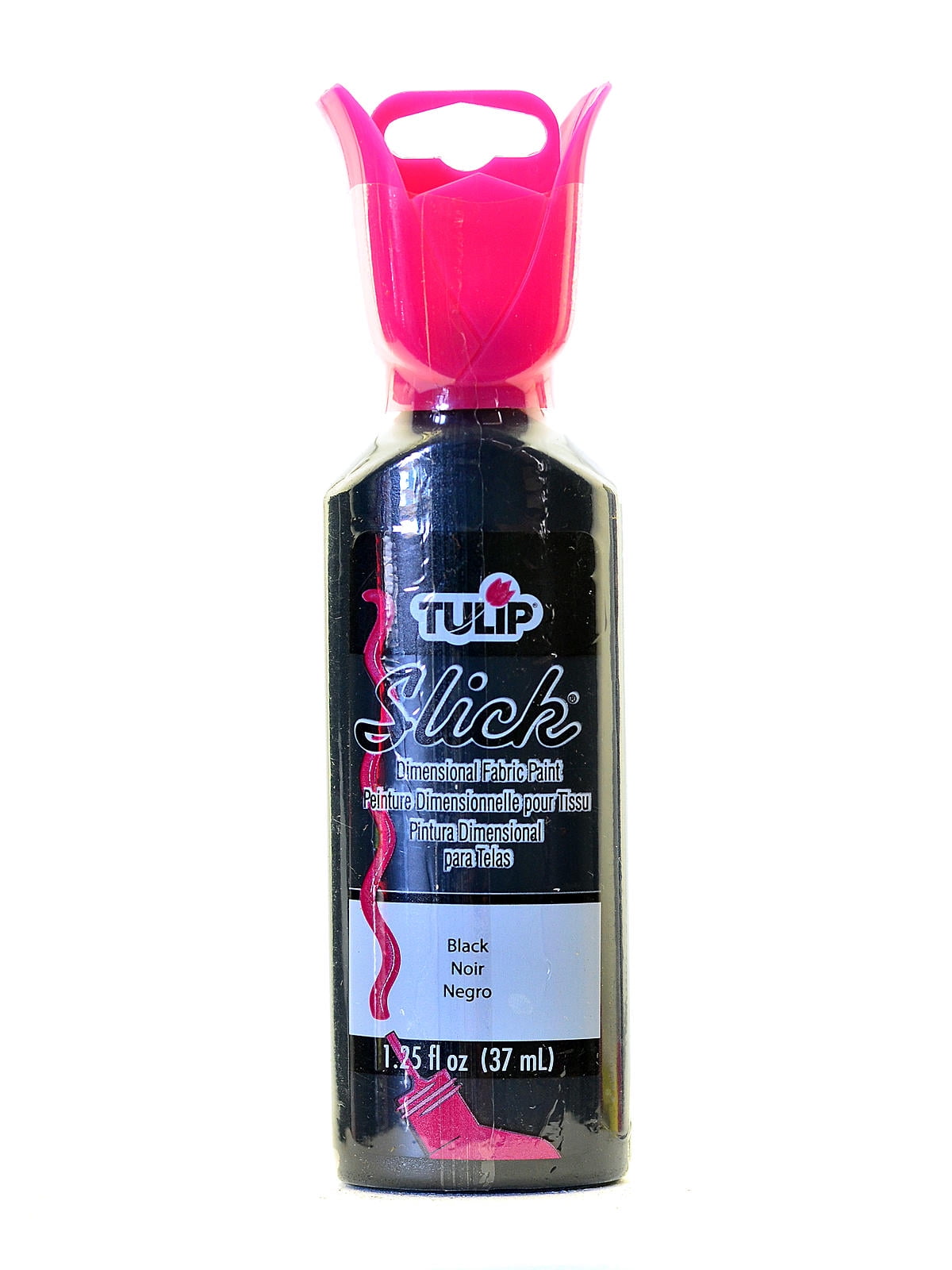 Slick Dimensional Fabric Paint black, 1 1/4 oz. (pack of 6)