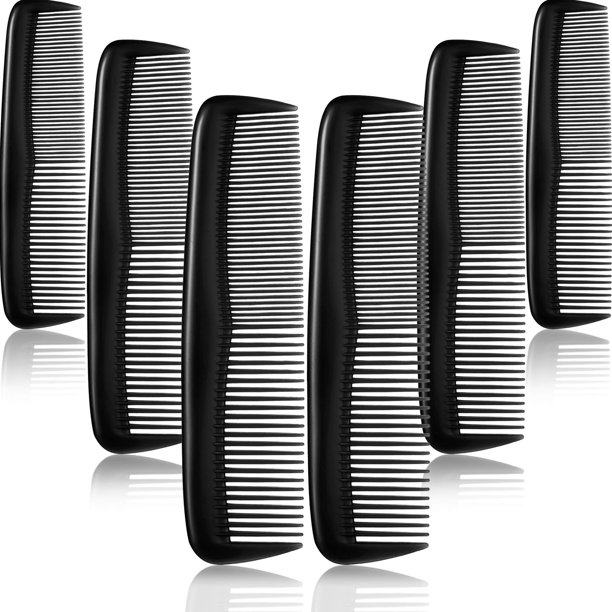 12 Pieces Hair Combs Set Pocket for Women and Men, Fine Dressing Comb,Plastic Good quality(Black)