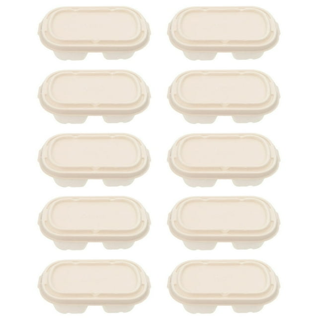 CUITING Biodegradable Lunch Box 10 Pcs Paper Bowls Disposable Restaurant Supplies Container Takeaway
