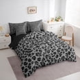 thumbnail image 2 of Manfei Leopard Cheetah Print Bedding Comforter Set 7pcs, Modern Fashion Queen Bedding Sets, Teens Kids Adult Reversible Queen Sheet Sets, Microfiber Bedroom Decor, 2 of 6