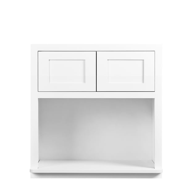 27" Wide 30" Tall 14" Deep Microwave Wall Cabinet Snow ...