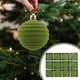 thumbnail image 4 of Flocking Christmas 6cm12pcs Boxed Christmas Tree Pendant Plastic Painted Velvet Holiday Decorations, 4 of 9