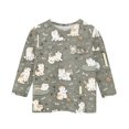 thumbnail image 3 of CCRFTGI Cute Tops for Kids Girls Size 7 3/4 Sleeve Animal Print Girls Clothes Tee Tops Summer Trendy Soft Lightweight Crew Neck Shirts Gray 7-8 Years, 3 of 4