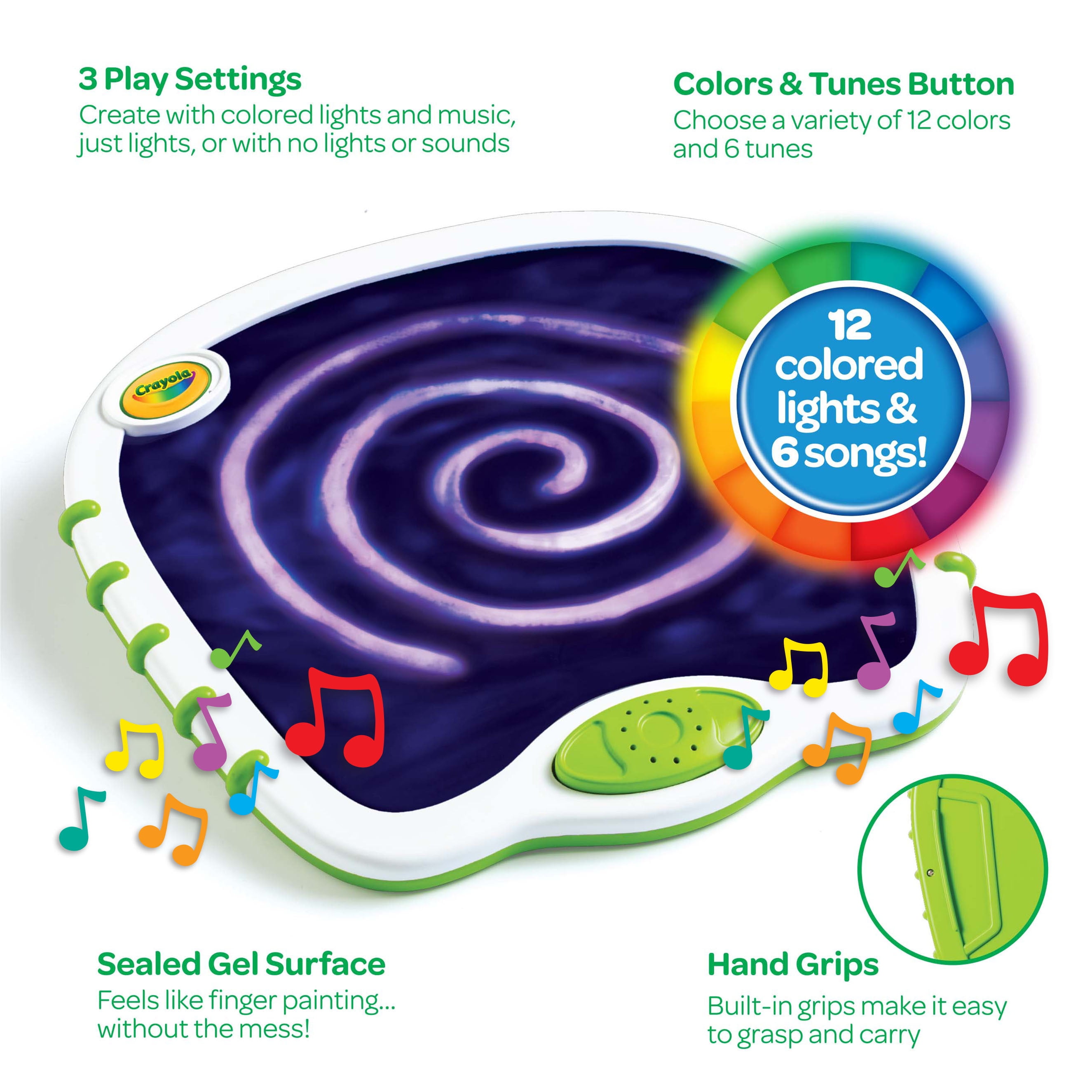 Crayola First Touch Lights, Musical Doodle Board, Gift for Toddlers  (图5)