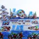 thumbnail image 2 of Plato de papel de los vengadores para fiesta de cumpleaños, taza de papel, mantel de mesa, Liga de Leyendas, juego de cena de fiesta de Marvel, globo de tirar de la bandera, 2 of 5