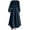 Navy, variant on Wancir 2 Piece Outfits for Womens Elegant Skirt Flower Deco Lantern Sleeve Crop Tops High Waisted Maxi Skirt Lounge Set