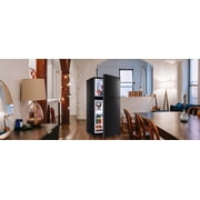 3.5 Cu.Ft Compact Refrigerator Mini Fridge with Freezer, Small Refrigerator with 2 Door, 7 Level Thermostat Removable Shelves for Kitchen, Dorm, Apartment, Bar, Office - Black