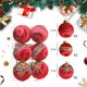 thumbnail image 3 of HWRETIE Juego De 6 Bolas Navideñas Blancas - Adornos Colgantes Coloridos Para Decoraciones De Árboles Y Fiestas, 3 of 7
