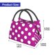 thumbnail image 2 of Balery Purlpe And White Polka Dot Bolsa de Aislamiento Portátil – Bolsa de Almuerzo con Forro de Aluminio Mejorado, Funda Impermeable y Fácil de Limpiar para Picnic y Caja de Almuerzo, 2 of 6